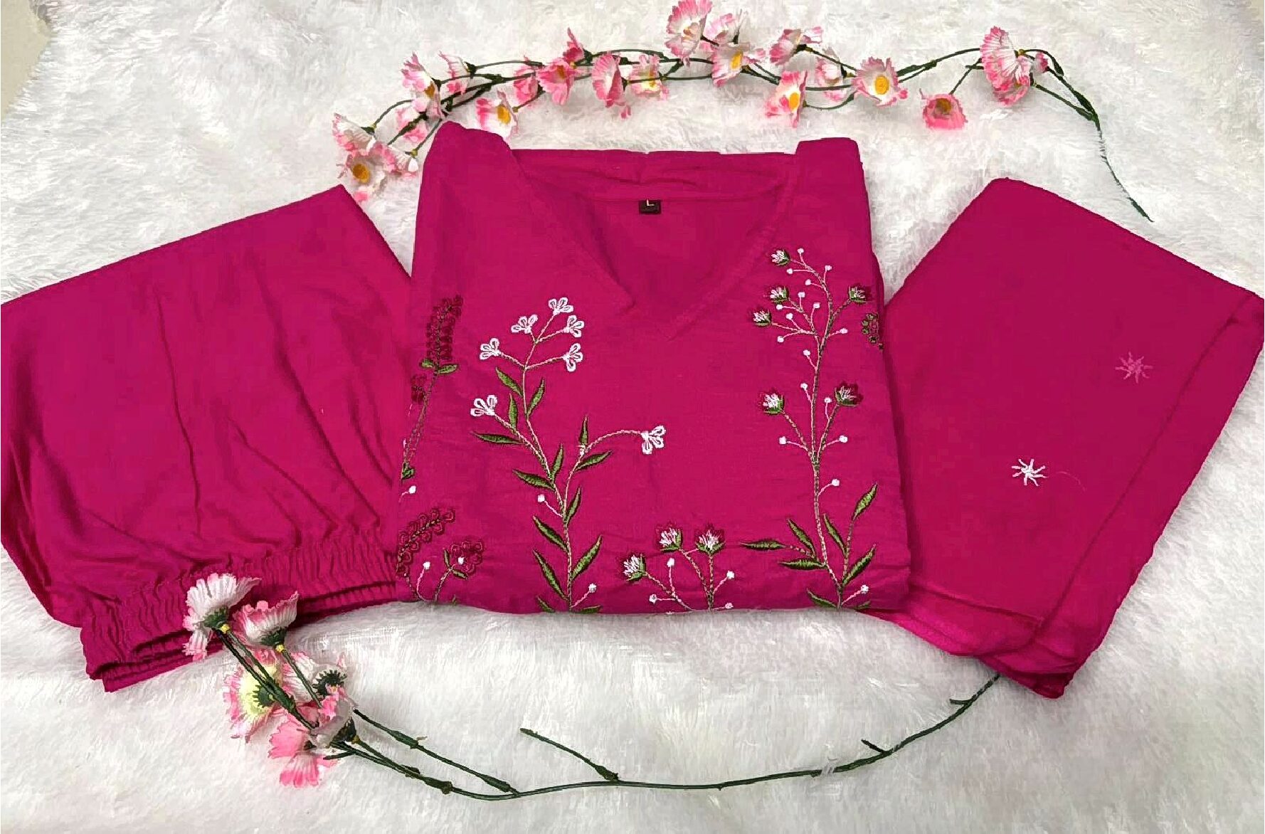 Red Cotton 3Pcs Set